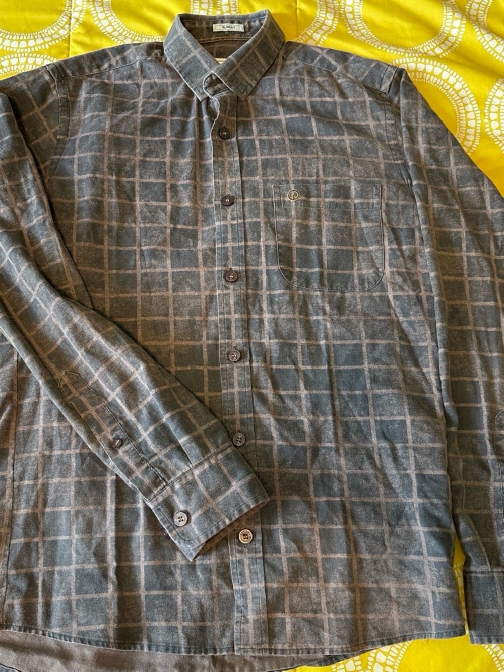 Integriti Classic Plaid Long-Sleeve Shirt - Brown